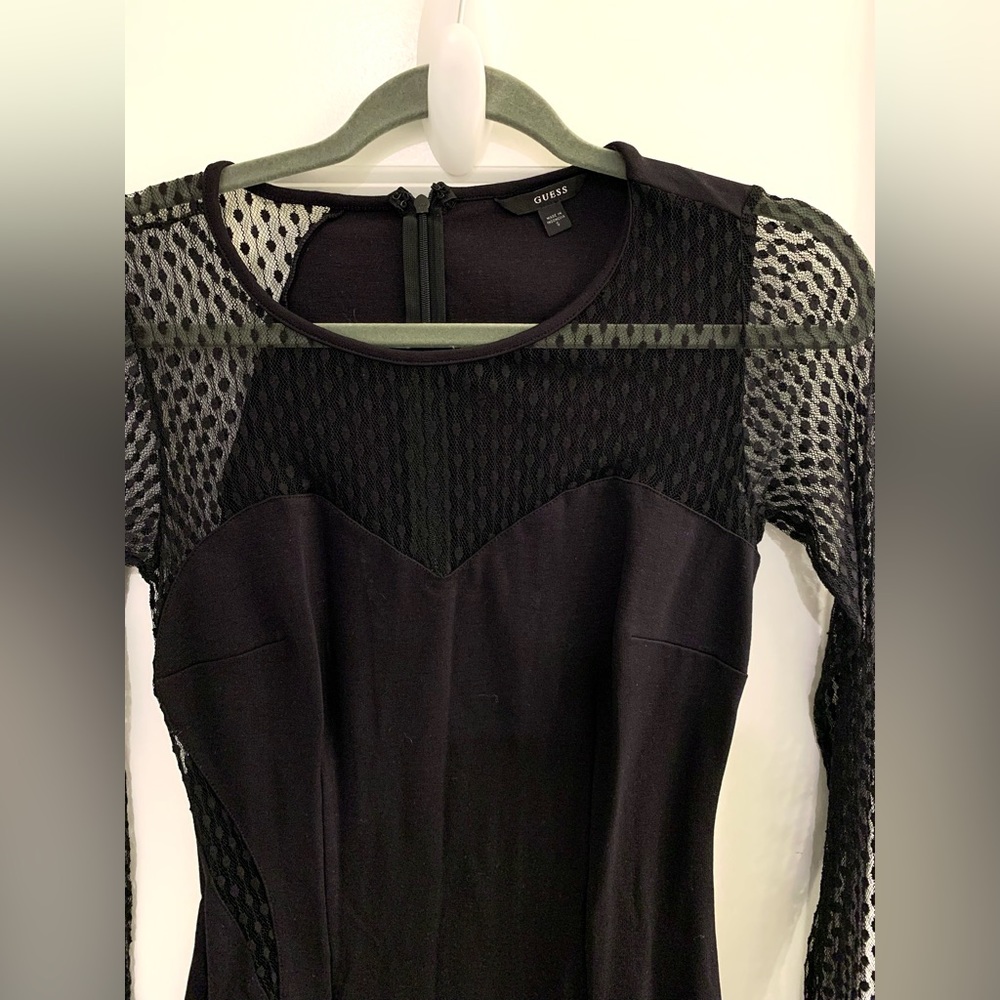 GUESS • Cocktail-hour Black Lace Mini Dress - Picture 3 of 6